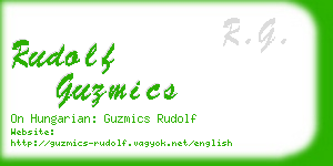 rudolf guzmics business card